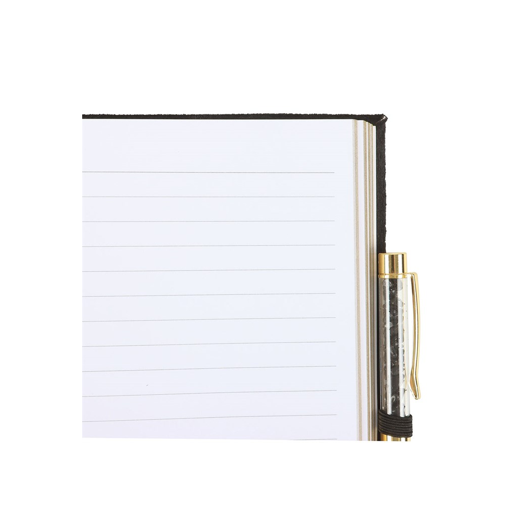 Book of Shadows Journal with Black Obsidian Crystal Pen | Notebook | Inspired Creative Gifts