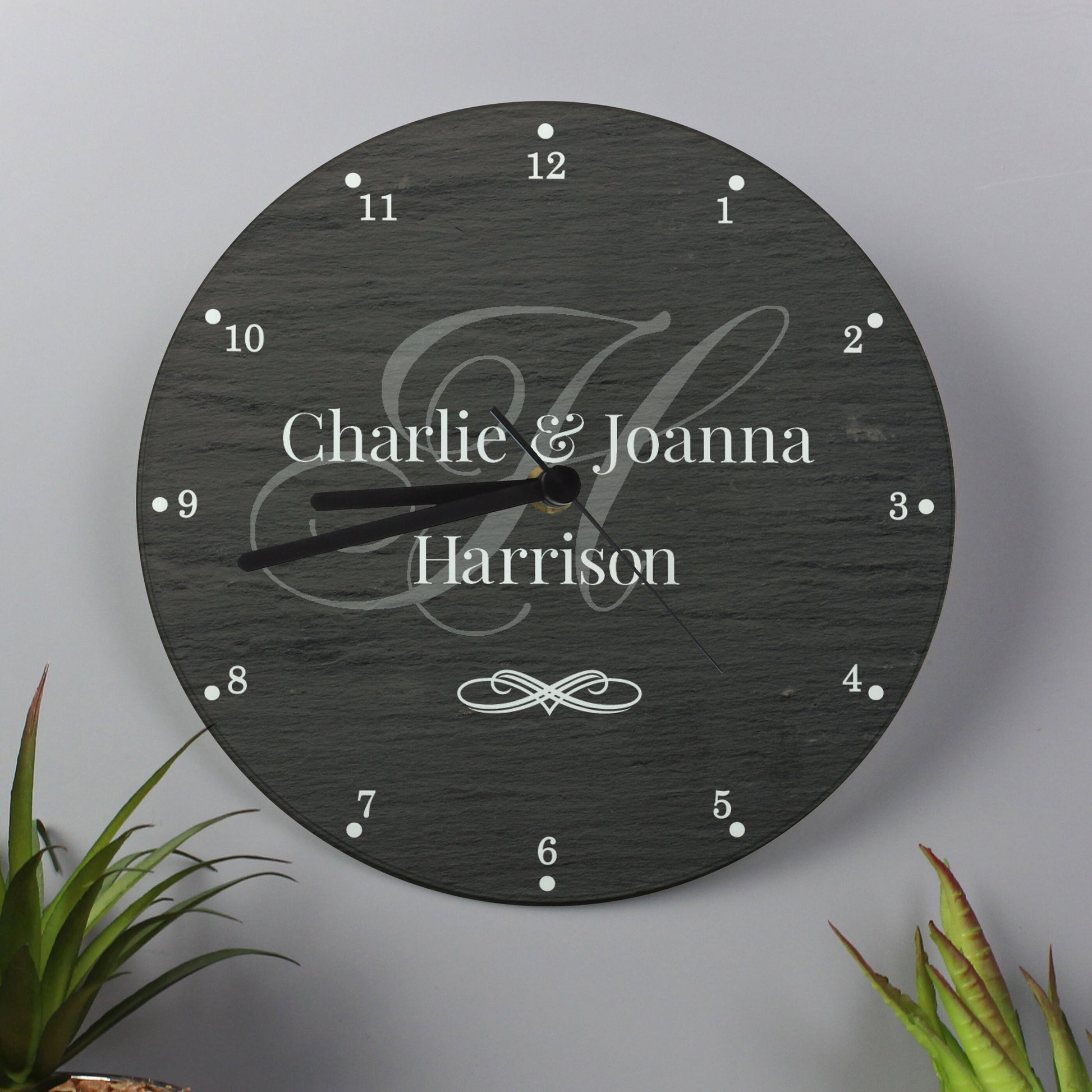 Personalised Family Glass Clock | Great for Housewarmings, Weddings, and Christmas Gift - Wall Clock - Inspired Creative Gifts