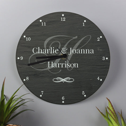 Personalised Family Glass Clock | Great for Housewarmings, Weddings, and Christmas Gift - Inspired Creative Gifts