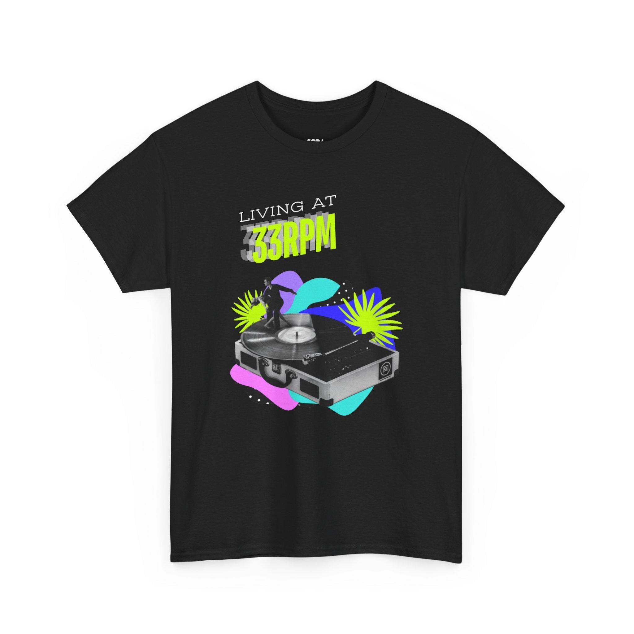 'Living at 33rpm' Flouro Men's T-Shirt
