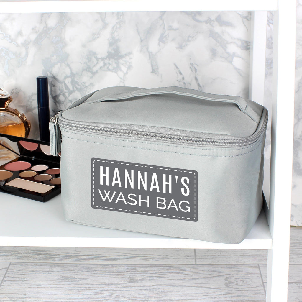 Personalised Classic Grey Toiletry Bag - Wash Bag - Inspired Creative Gifts