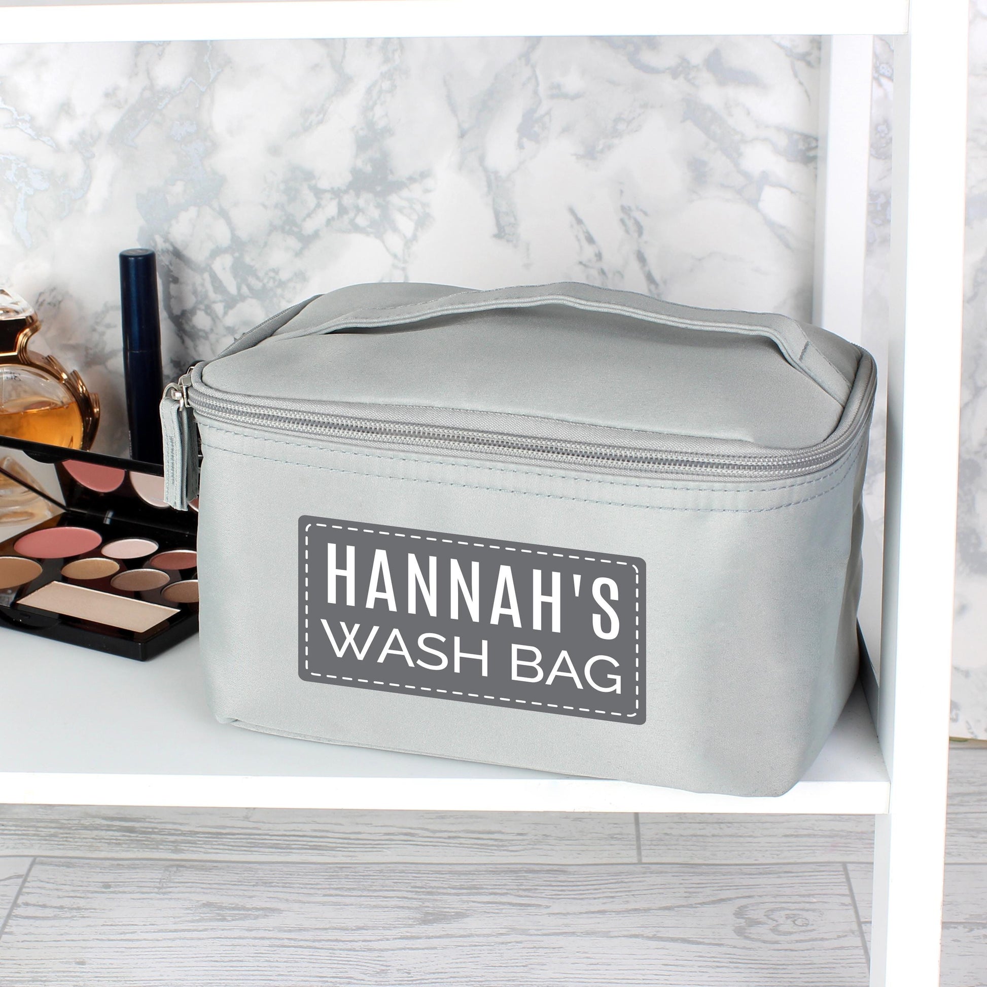 Personalised Classic Grey Toiletry Bag - Wash Bag - Inspired Creative Gifts