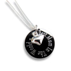 Personalised Mini Heart Charm Edge Necklace