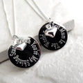 Personalised Mini Heart Charm Edge Necklace