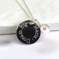 Personalised Edge Necklace & Ivory Pearl