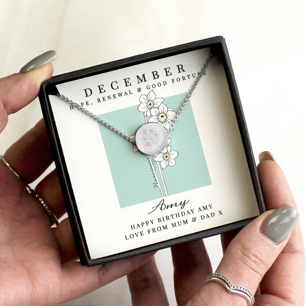 Birth Flower Necklace and Box | Personalized Gift for any Birthday | Inspired Creative Gifts