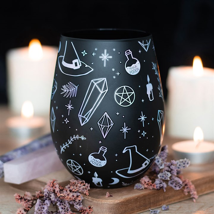Crystal Witch Print Stemless Glass | Glasses & Barware | Inspired Creative Gifts