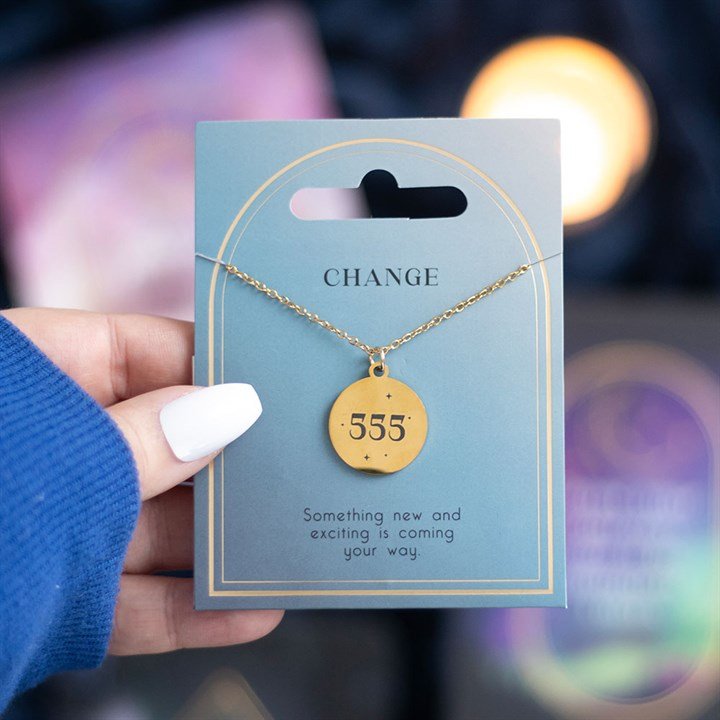 555 Angel Number Change Necklace | Inspired Creative Gifts | UK Supplier