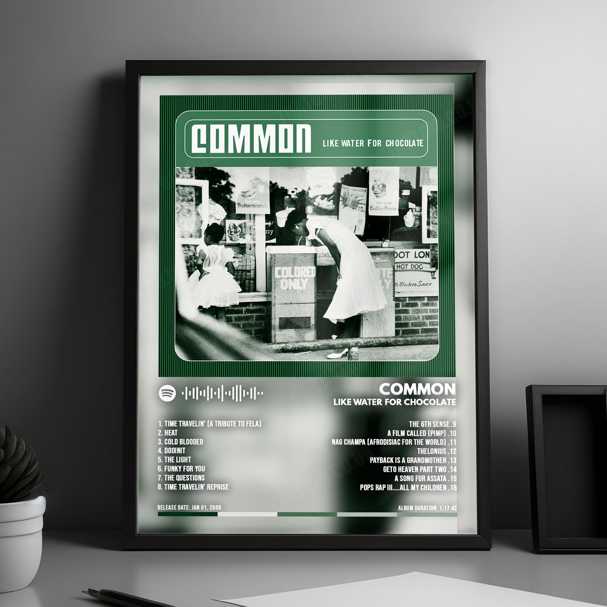 Common "Like Water for Chocolate  " Album Cover Poster - with Complete Tracklist
