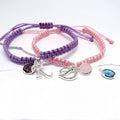 Personalised Girls Friendship Bracelet - Initial & Birthstone