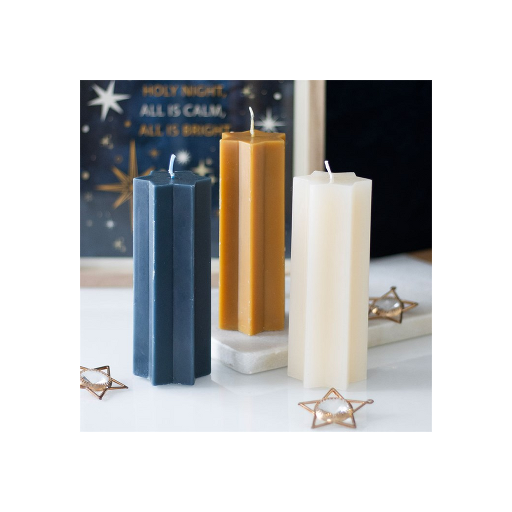 Cream Starry Night Star Shaped Taper Candle | Candles