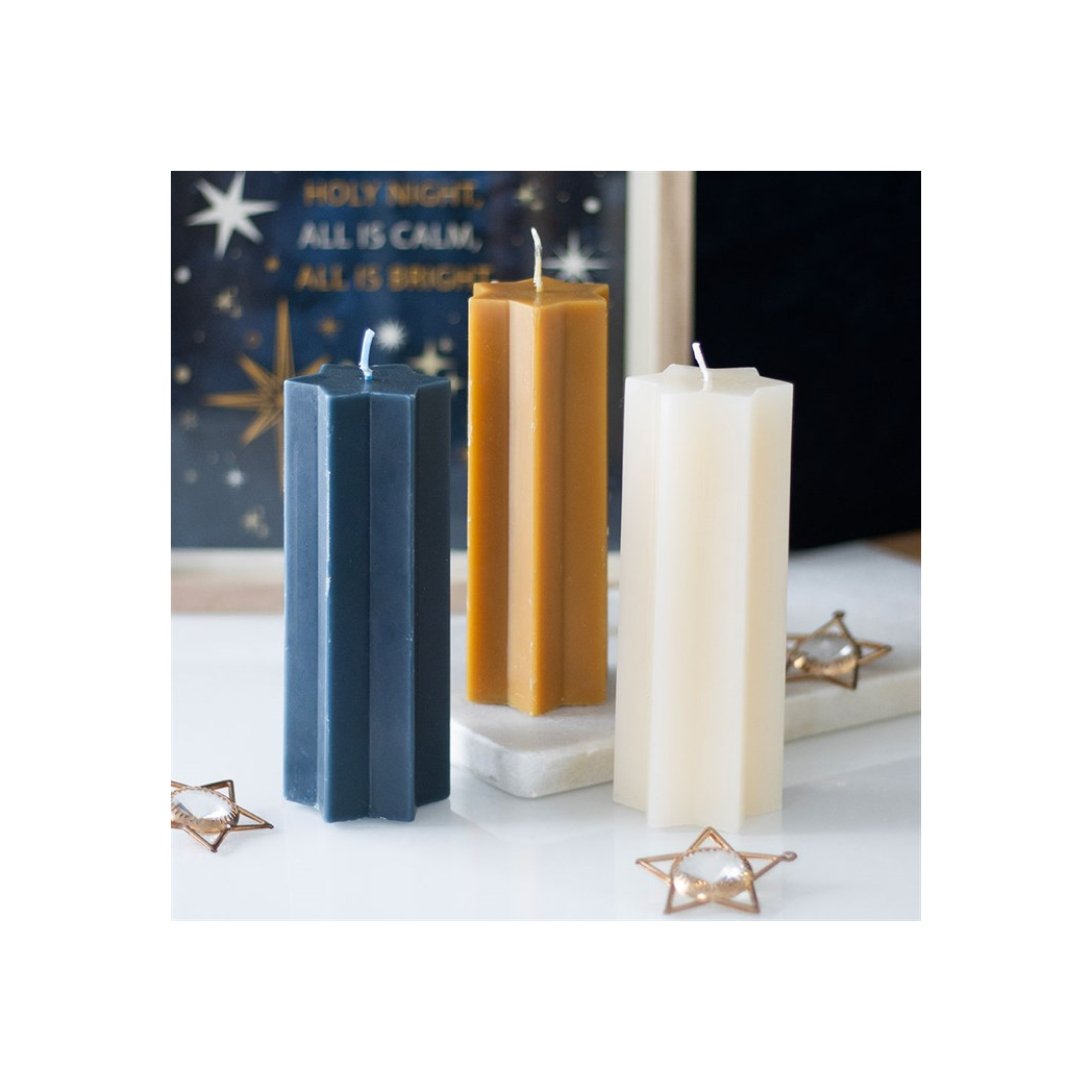 Cream Starry Night Star Shaped Taper Candle | Candles