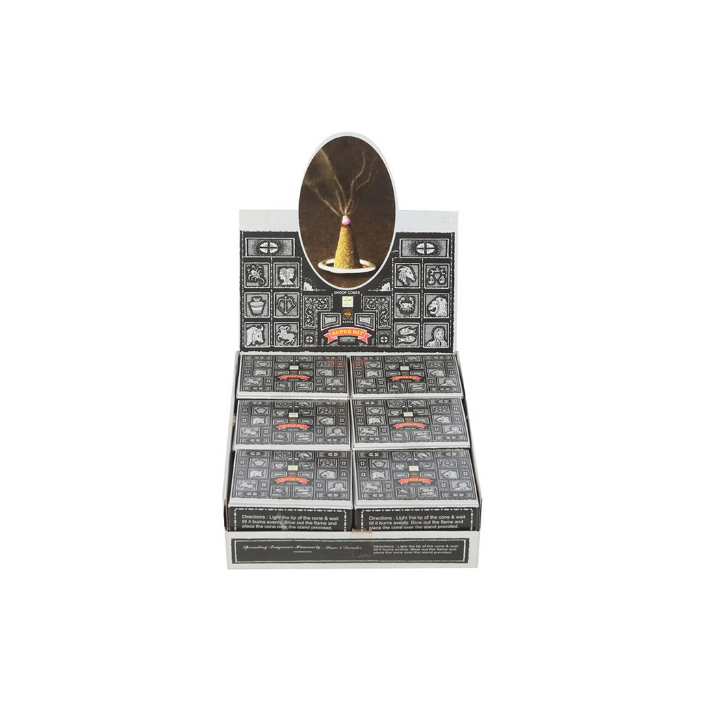 12 Packs of Super Hit Dhoop Cones by Satya | Backflow Burners & Cones