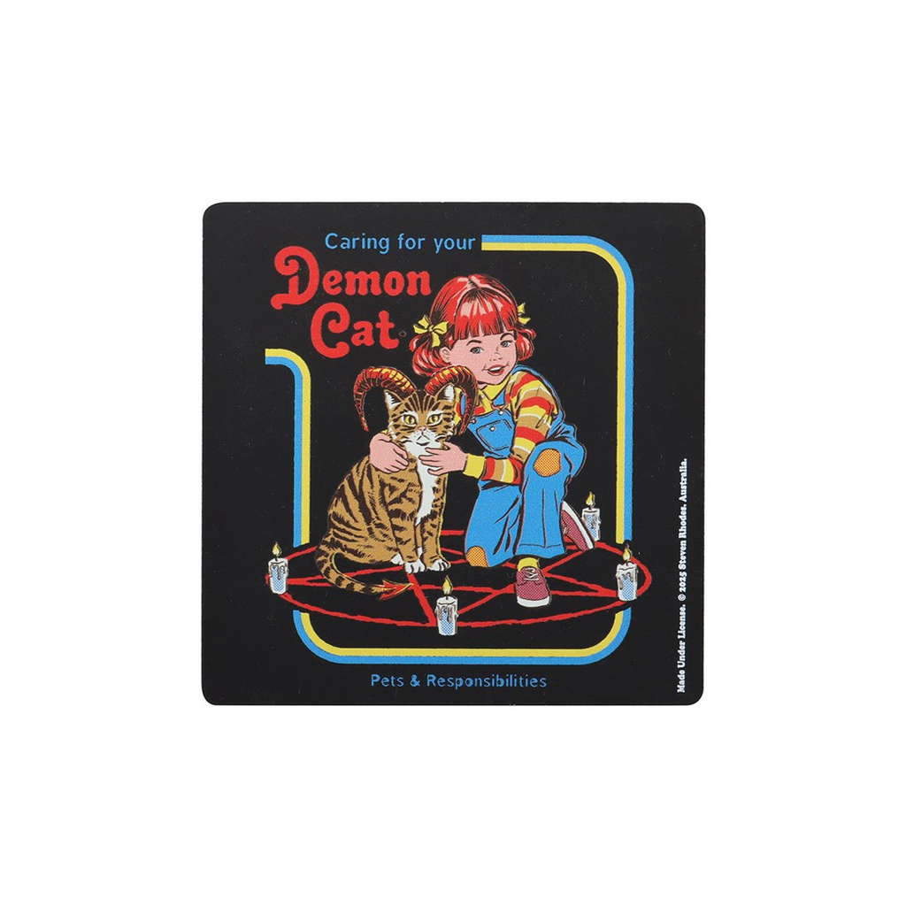 Demon Cat Coaster by Steven Rhodes