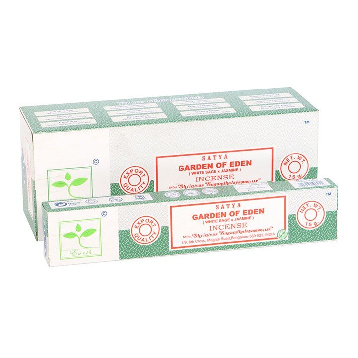 6 Packs of Garden of Eden Earth Incense by Satya | Inspired Creative Gifts | UK Supplier