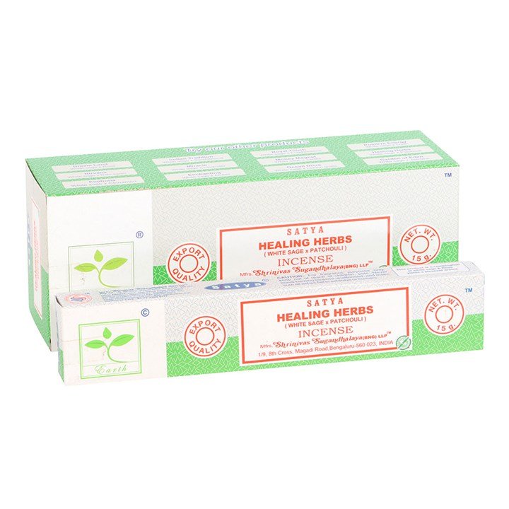 6 Packs of Healing Herbs Earth Incense by Satya | Inspired Creative Gifts | UK Supplier