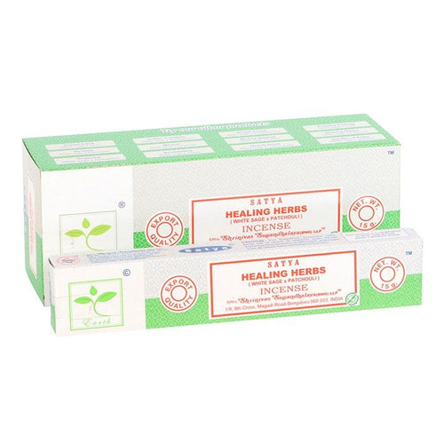 6 Packs of Healing Herbs Earth Incense by Satya | Inspired Creative Gifts | UK Supplier