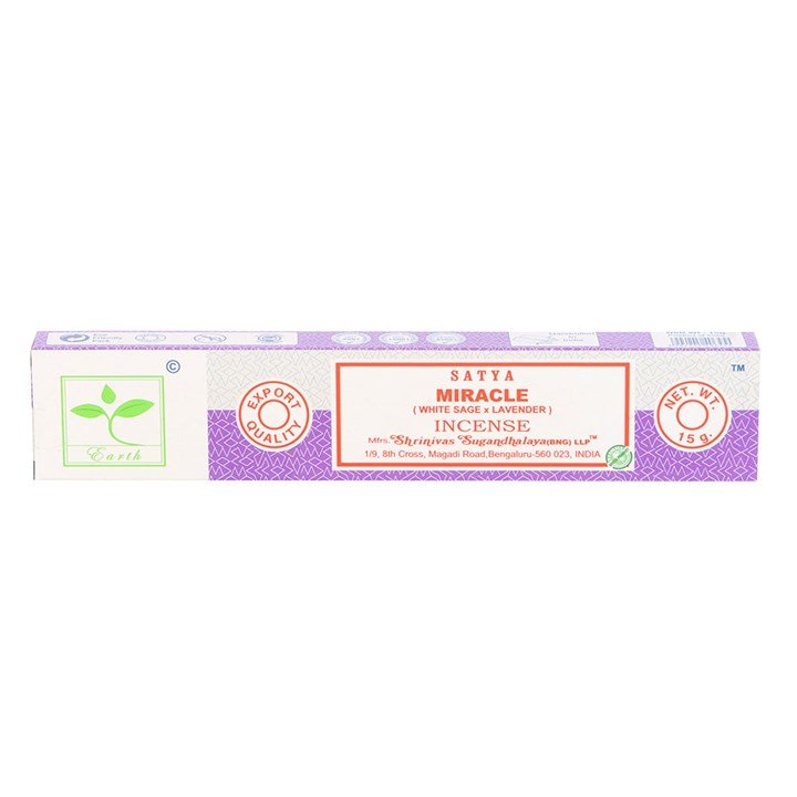 6 Packs of Miracle Earth Incense by Satya | Inspired Creative Gifts | UK Supplier