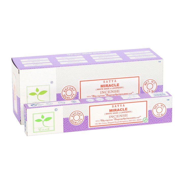 6 Packs of Miracle Earth Incense by Satya | Inspired Creative Gifts | UK Supplier
