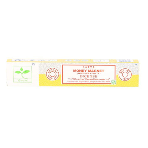 6 Packs of Money Magnet Earth Incense by Satya | Inspired Creative Gifts | UK Supplier