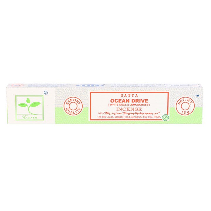 6 Packs of Ocean Drive Earth Incense by Satya | Inspired Creative Gifts | UK Supplier