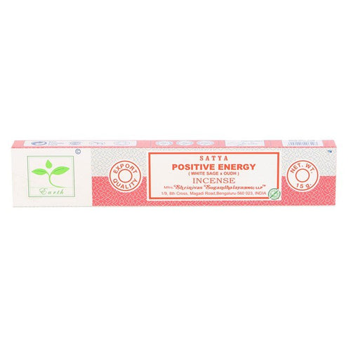 6 Packs of Positive Energy Earth Incense by Satya | Inspired Creative Gifts | UK Supplier