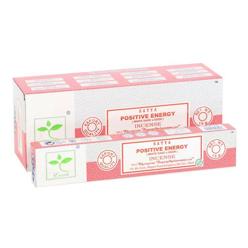 6 Packs of Positive Energy Earth Incense by Satya | Inspired Creative Gifts | UK Supplier