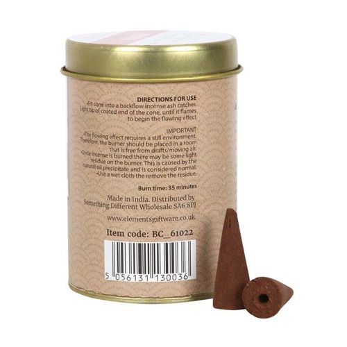 6 Tins of Elements Wild Rose Jumbo Backflow Cones | Inspired Creative Gifts | UK Supplier