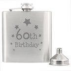60th Birthday Hip Flask | Inspired Creative Gifts | UK Supplier