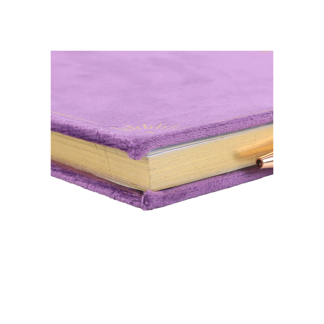 Book of Spells Journal with Amethyst Crystal Pen | Notebook