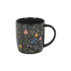 Black Midnight Bloom Print Mug