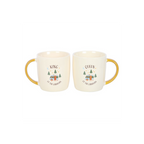 Camping King and Queen Couples Mug Set