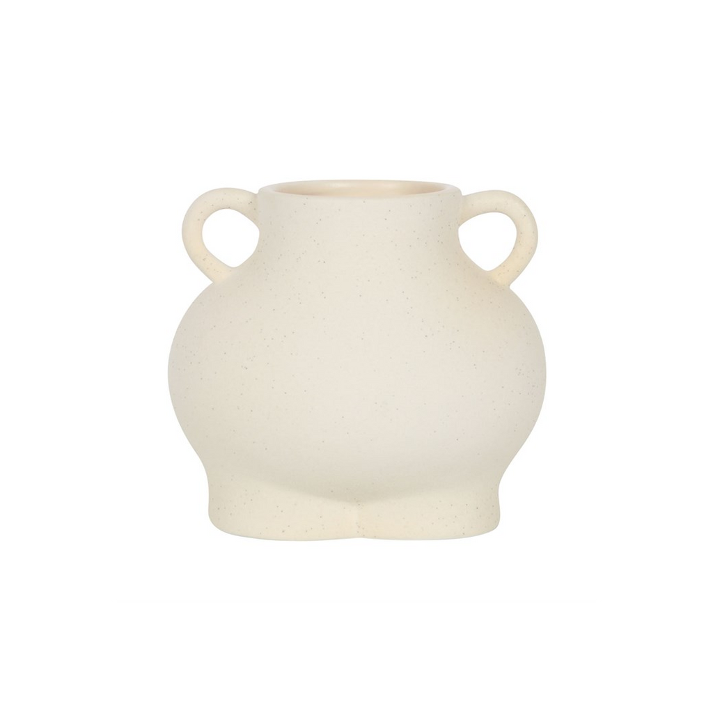 Cream Speckle Bum Plant Pot