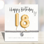 Small 18th Birthday Gold Balloon Hamper | Candle, Bracelet, Chocolates