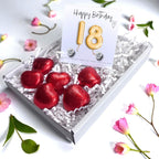 18th Birthday Cubic Zirconia Silver Earrings & Gold Balloons Mini Gift Hamper