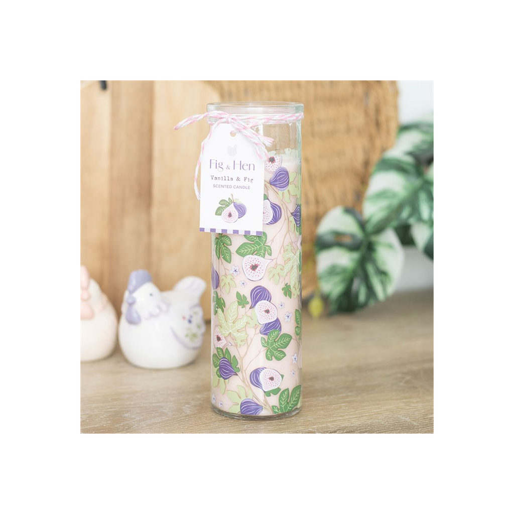 Fig Tree Print Vanilla & Fig Tube Candle | Candles