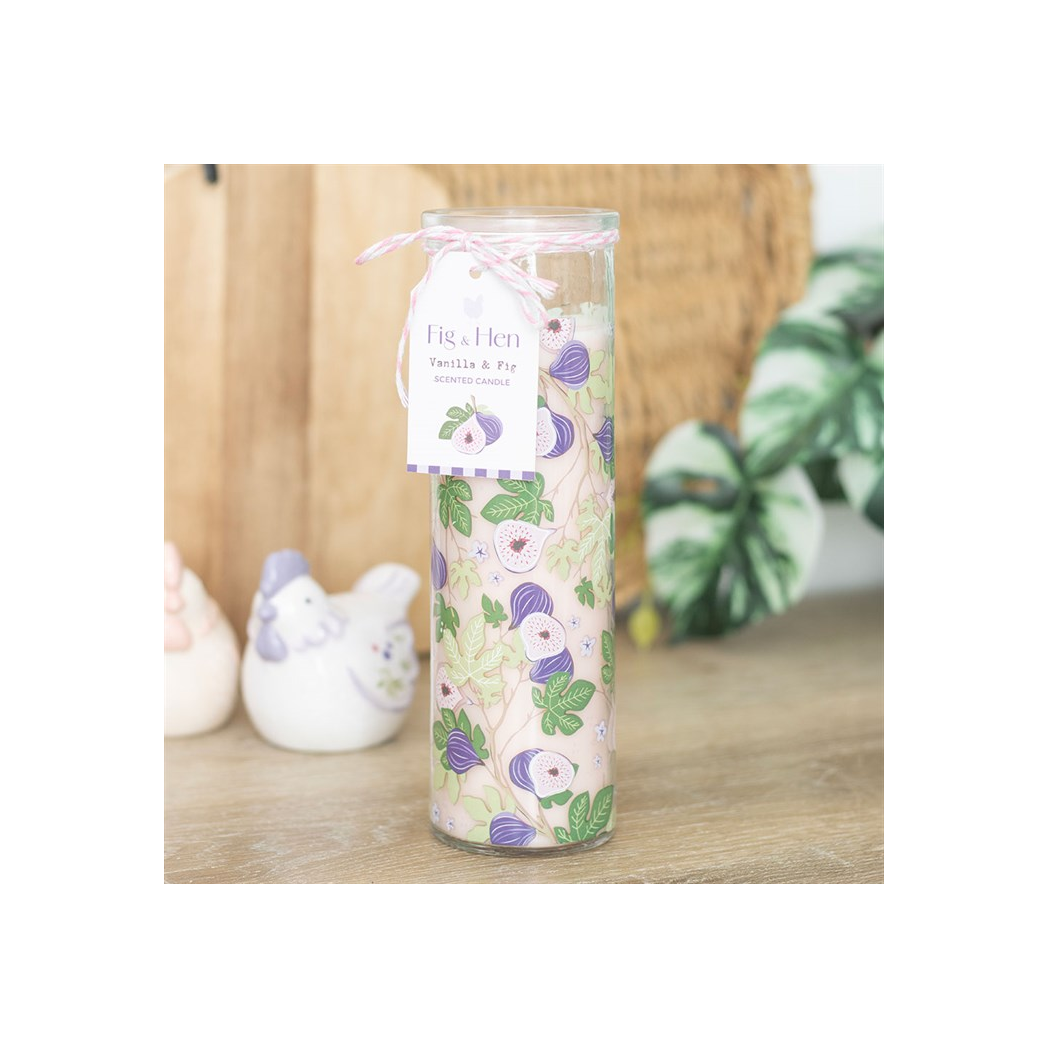 Fig Tree Print Vanilla & Fig Tube Candle | Candles