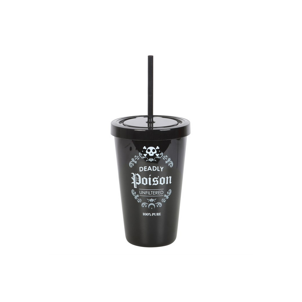 Deadly Poison Plastic Tumbler with Straw