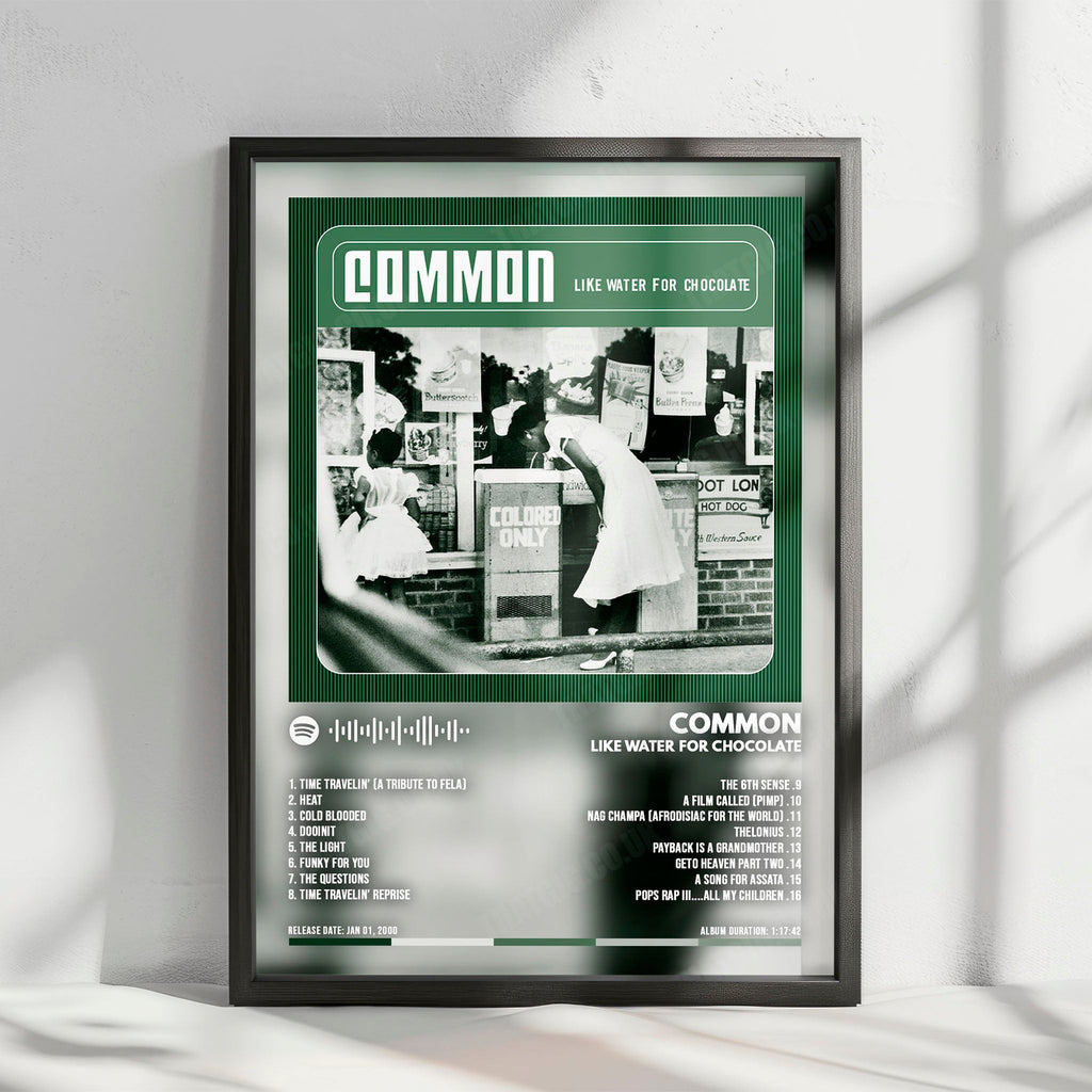 Common "Like Water for Chocolate  " Album Cover Poster - with Complete Tracklist