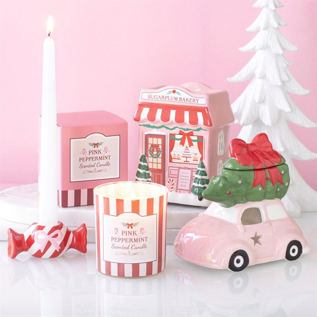 Pink Peppermint Scented Candle | Candles