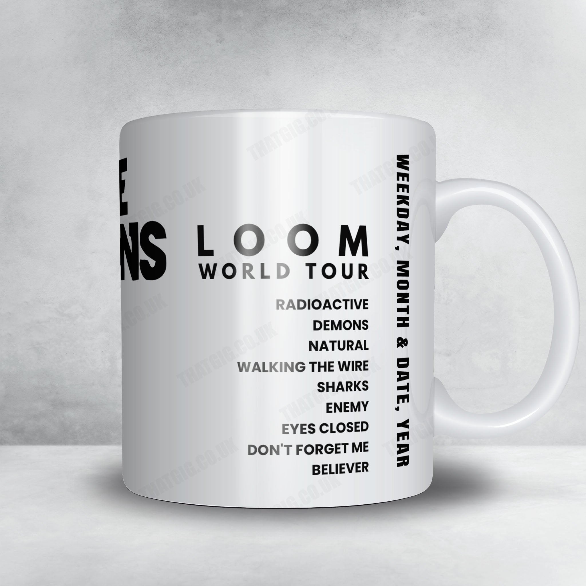 Imagine Dragons Setlist Mug - Shenzhen Universiade Sports Centre, Shenzhen - April 8th, 2025