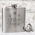 70th Birthday Hip Flask | Inspired Creative Gifts | UK Supplier