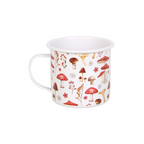 All Over Mushroom Print Enamel Mug