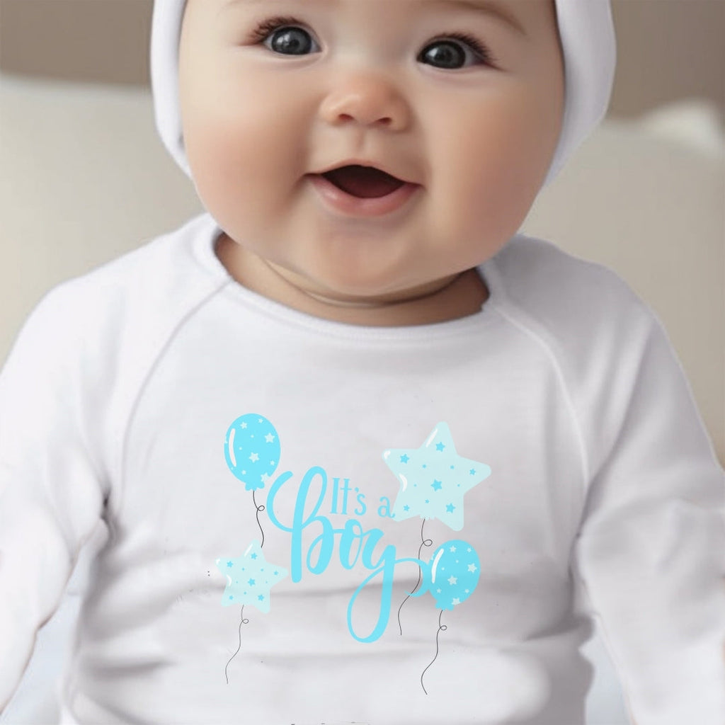 It's A Boy Baby Outfit: Bib, Vest, Baby Grow