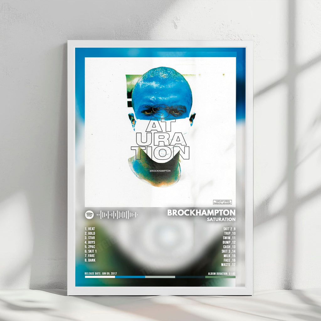 Brockhampton "Saturation" Album Cover Poster - with Complete Tracklist
