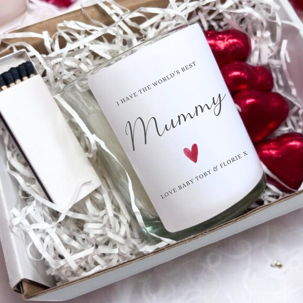 Personalised I Have The World's Best Mummy Candle Gift Set | Mother's Day Gift