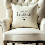 Personalised Mr & Mrs Wedding Cushion