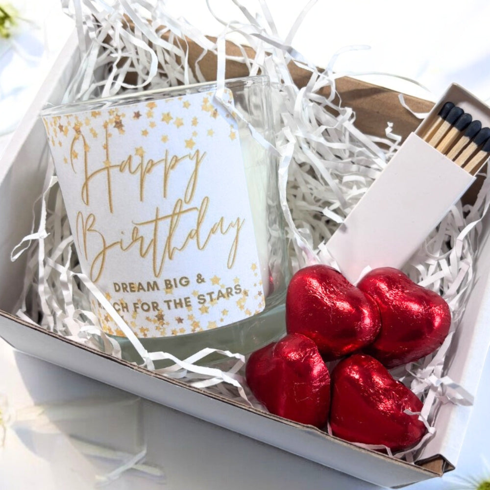 Happy Birthday Dream Big Candle Gift Set | Birthday Gift Box For Her