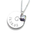 Personalised Date & Letter Necklace with Mini Heart