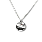 Personalised Silver Mini Disc & Mini Heart Necklace